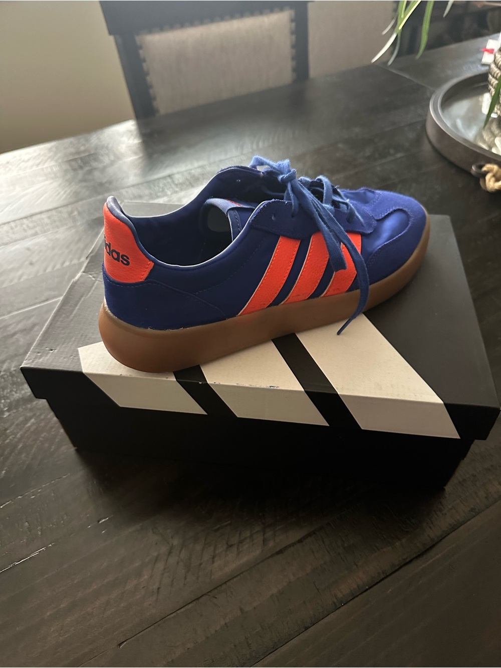 adidas Royal Blue Sneaker with Orange Stripes